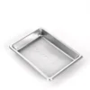 micro-clay-mixing-palette Single rectangular silver-tone plastic tray for dollhouse food display