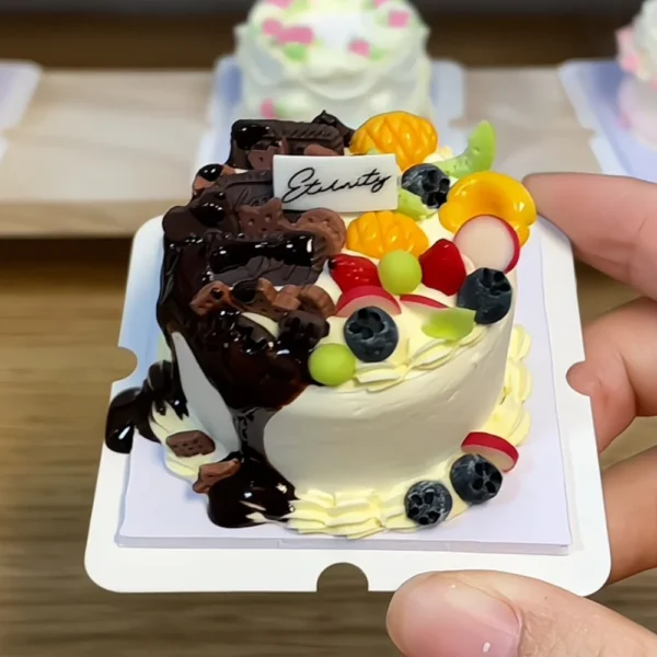 0515-1 DIY Fruit & Chocolate Miniature Clay Cake Kit