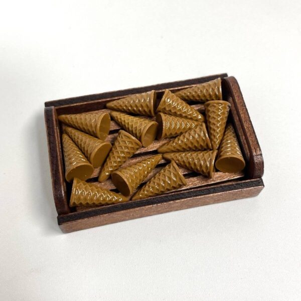 1783850522836-2124675895 Handmade Miniature Waffle Ice Cream Cones Brown