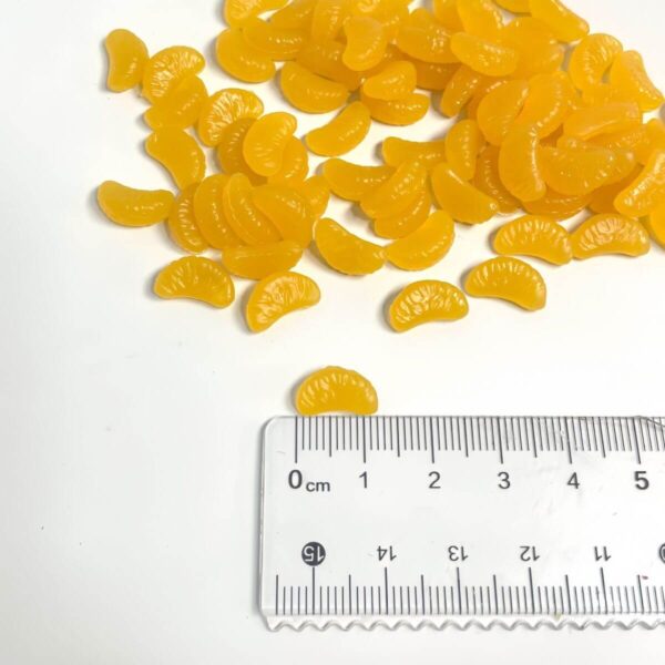 Mandarin orange segment (1) Handmade Miniature Orange Slices for Cake Decoration